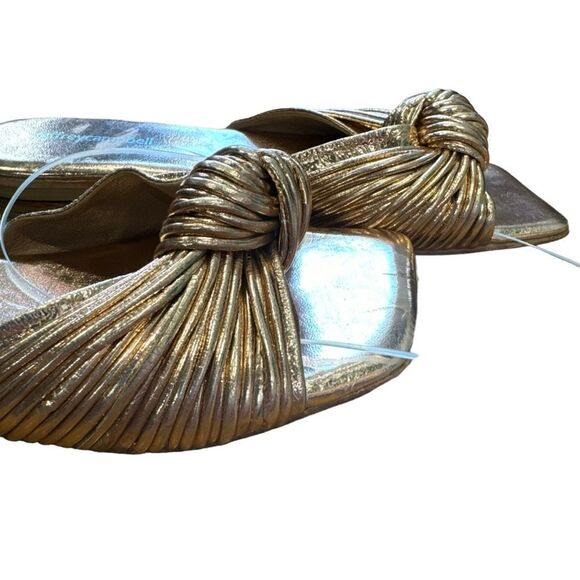 Revolve Jeffrey Campbell Knaughty-3 Rose Gold Knotted Slip-On Flat Sandal NWOT - Picture 11 of 13